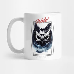 Owl Bird Wild Nature Free Spirit Art Brush Painting Mug